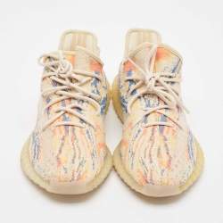 Pre Owned Yeezy Multicolor Knit Fabric Boost 350 V2 MX Oat Sneakers Size 43 1/3
