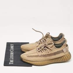 Yeezy x Adidas Brown Knit Fabric Boost 350 V2 Earth Sneakers Size 42