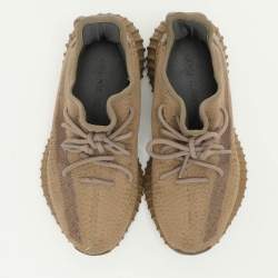 Yeezy x Adidas Brown Knit Fabric Boost 350 V2 'Earth" Low Top Sneakers Size 39 1/3