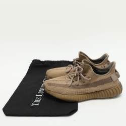 Yeezy x Adidas Brown Knit Fabric Boost 350 V2 'Earth" Low Top Sneakers Size 39 1/3