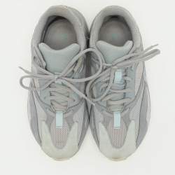 Yeezy x Adidas Grey Leather and Mesh Boost 700 'Inertia' Low Top Sneakers Size 40