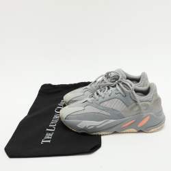 Yeezy x Adidas Grey Leather and Mesh Boost 700 'Inertia' Low Top Sneakers Size 40