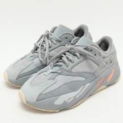 Yeezy x Adidas Grey Leather and Mesh Boost 700 'Inertia' Low Top Sneakers Size 40 2/3