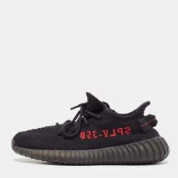 Yeezy x Adidas Black Knit Fabric Boost 350 V2 Bred Sneakers Size 38