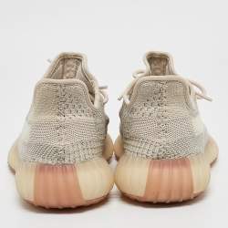 Yeezy x Adidas Pale Green Knit Fabric Boost 350 V2 Citrin (Non Reflective) Sneakers Size 43 1/3