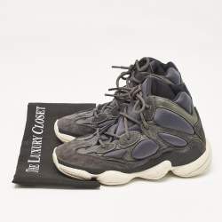 Yeezy x Adidas Grey Neoprene and Suede Yeezy 500 Slate High Top Sneakers Size 40