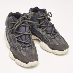 Yeezy x Adidas Grey Neoprene and Suede Yeezy 500 Slate High Top Sneakers Size 40