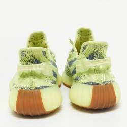 Yeezy x Adidas Yellow Knit Fabric Boost 350 V2 Semi Frozen Yellow Sneakers Size 42