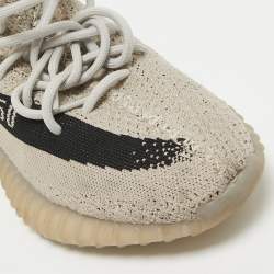Yeezy x Adidas Grey/Black Knit Fabric Boost 350 V2 Slate Sneakers Size 41 1/3