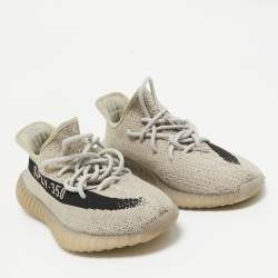 Yeezy x Adidas Grey/Black Knit Fabric Boost 350 V2 Slate Sneakers Size 41 1/3
