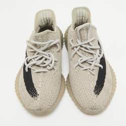 Yeezy x Adidas Grey/Black Knit Fabric Boost 350 V2 Slate Sneakers Size 41 1/3