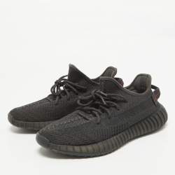 Yeezy x Adidas Black Knit Fabric Boost 350 V2 Static Black Sneakers 42