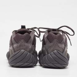 Pre Owned Yeezy x Adidas Black Mesh and Suede Yeezy 500 Utility Black Sneakers Size 41 1/3