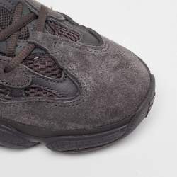 Pre Owned Yeezy x Adidas Black Mesh and Suede Yeezy 500 Utility Black Sneakers Size 41 1/3