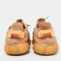 Yeezy x Adidas Orange Knit Fabric Boost 350 V2 Clay Sneakers Size 39 1/3