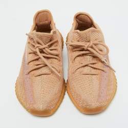 Yeezy x Adidas Orange Knit Fabric Boost 350 V2 Clay Sneakers Size 39 1/3