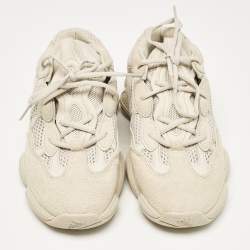Yeezy x Adidas Grey/White Suede and Mesh Yeezy 500 blush Sneakers Size 401/3