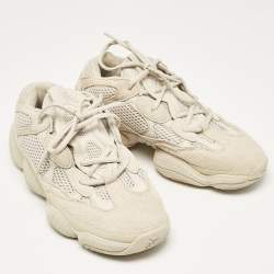 Yeezy x Adidas Grey/White Suede and Mesh Yeezy 500 blush Sneakers Size 401/3