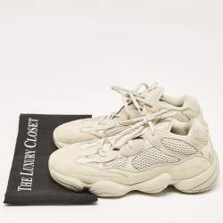 Yeezy x Adidas Grey/White Suede and Mesh Yeezy 500 blush Sneakers Size 401/3