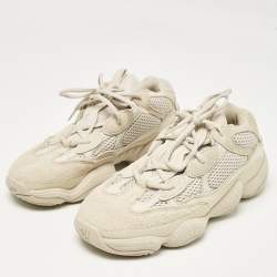 Yeezy x Adidas Grey/White Suede and Mesh Yeezy 500 blush Sneakers Size 401/3