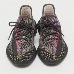 Pre Owned Yeezy x Adidas Multicolor Knit Fabric Boost 350 V2 Yecheil (Non-Reflective) Sneakers Size 46 2/3