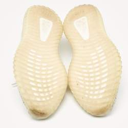 Pre Owned Yeezy x Adidas Blue/White Knit Fabric Boost 350 V2 Cloud White (Non-Reflective) Sneakers Size 46 2/3