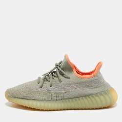 Yeezy x Adidas Green Knit Fabric Boost 350 V2 Desert Sage Sneakers Size 42