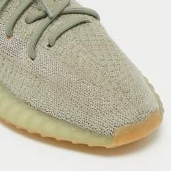 Yeezy x Adidas Green Knit Fabric Boost 350 V2 Desert Sage Sneakers Size 42