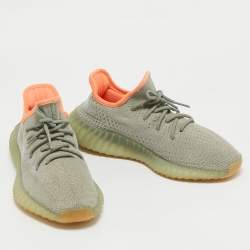 Yeezy x Adidas Green Knit Fabric Boost 350 V2 Desert Sage Sneakers Size 42