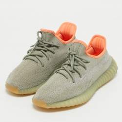 Yeezy x Adidas Green Knit Fabric Boost 350 V2 Desert Sage Sneakers Size 42