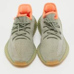 Yeezy x Adidas Green Knit Fabric Boost 350 V2 Desert Sage Sneakers Size 42