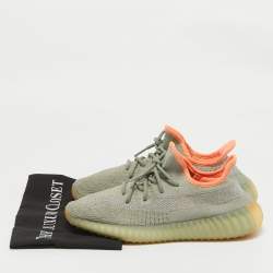 Yeezy x Adidas Green Knit Fabric Boost 350 V2 Desert Sage Sneakers Size 42