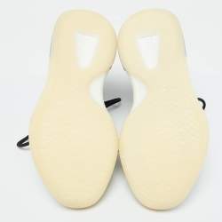 Pre Owned Yeezy x Adidas Grey/Black Knit Fabric and Neoprene QNTM Quantum Sneakers Size 41 1/3