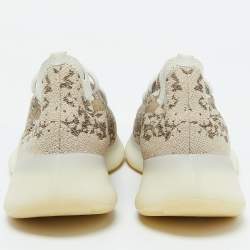 Pre Owned Yeezy x Adidas Beige/Brown Knit Fabric Boost 380 Pyrite Sneakers Size 41 1/3