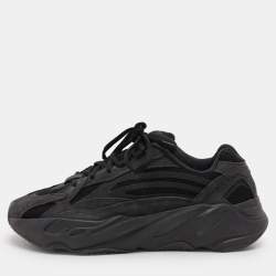 Yeezy x Adidas Black Suede and Mesh Boost 700 "Vanta" Low Top Sneakers Size 40 2/3