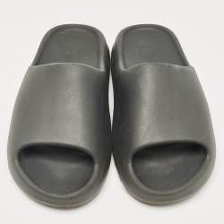 Yeezy x Adidas Black Rubber Onyx Slides Size 46