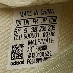 Yeezy x Adidas Light Yellow Knit Fabric Boost 350 V2 Butter Sneakers Size 38