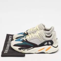 Pre Owned Yeezy x adidas Multicolor Mesh And Suede Boost 700 Wave Runner Sneakers Size 44 2/3