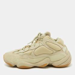 Yeezy x Adidas Cream Suede and Mesh Boost 500 Utility Stone Sneakers Size 40