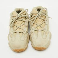 Yeezy x Adidas Cream Suede and Mesh Boost 500 Utility Stone Sneakers Size 40