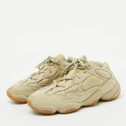Yeezy x Adidas Cream Suede and Mesh Boost 500 Utility Stone Sneakers Size 40