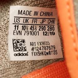 Pre Owned Yeezy x Adidas Green/Grey Knit Fabric Boost 350 V2 Desert Sage Sneakers Size 45 1/3