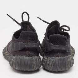 Yeezy x Adidas Black Knit Fabric Boost 350 V2 Black Sneakers Size 41 1/3
