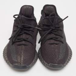 Yeezy x Adidas Black Knit Fabric Boost 350 V2 Black Sneakers Size 41 1/3
