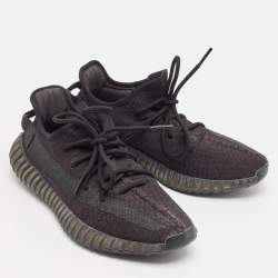 Yeezy x Adidas Black Knit Fabric Boost 350 V2 Black Sneakers Size 41 1/3