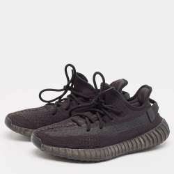 Yeezy x Adidas Black Knit Fabric Boost 350 V2 Black Sneakers Size 41 1/3