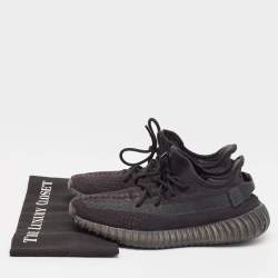 Yeezy x Adidas Black Knit Fabric Boost 350 V2 Black Sneakers Size 41 1/3