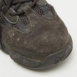 Yeezy x Adidas Black Suede and Mesh Yeezy 500 Utility Black Sneakers Size 45 1/3