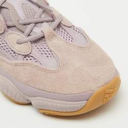 Yeezy x Adidas Pink Suede and Mesh Yeezy 500 Soft Vision Sneakers Size 45 1/3