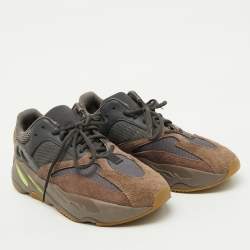 Yeezy x Adidas Multicolor Suede and Mesh Boost 700 Mauve Sneakers Size 45 1/3